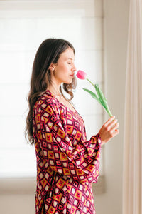 Flower Bomb | Kimono | Bright Geometric