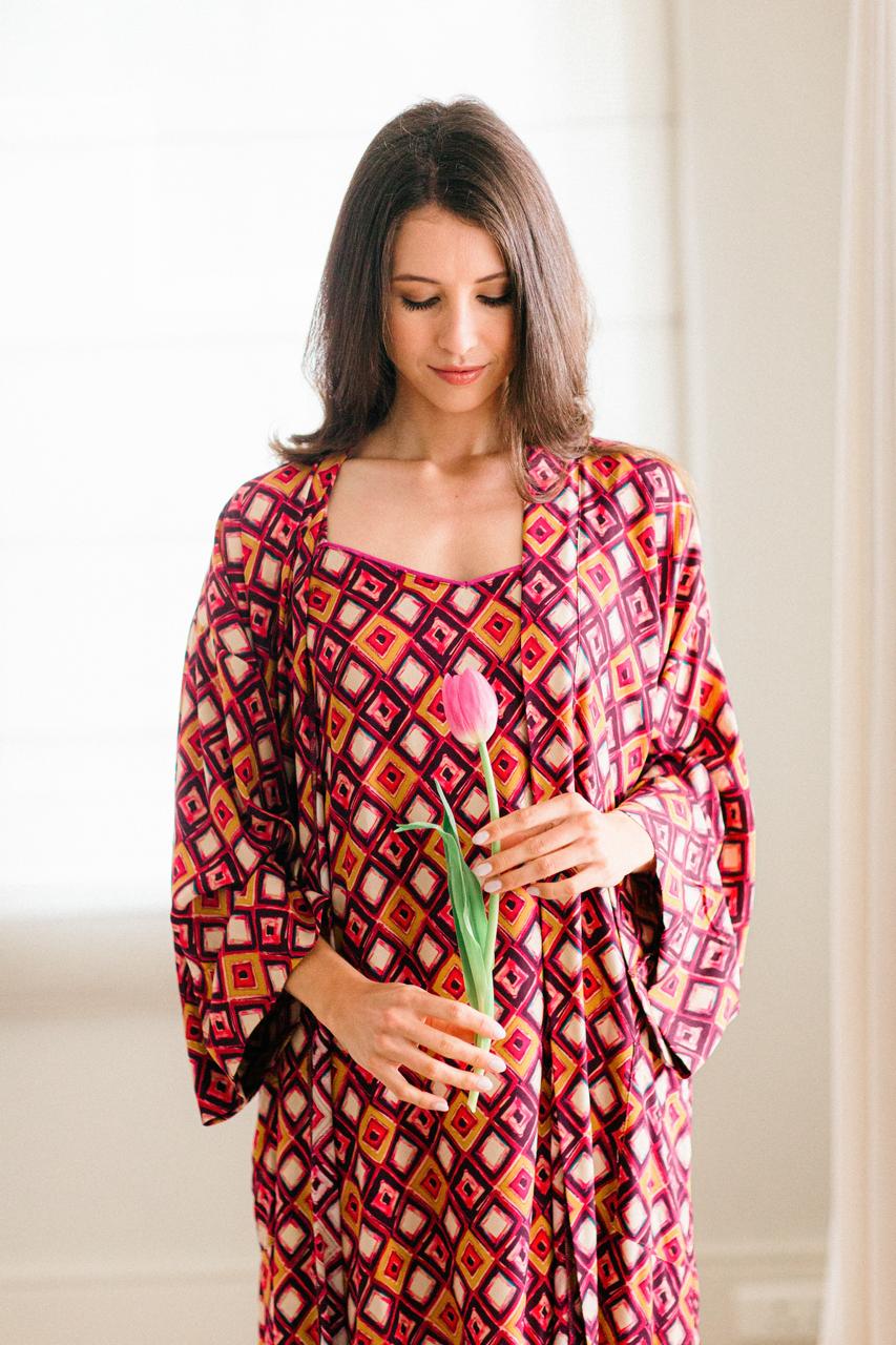 Flower Bomb | Kimono | Bright Geometric