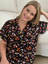 Load image into Gallery viewer, Summer Bliss | Classic Shortie PJs | Black Ditsy
