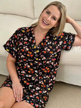 Load image into Gallery viewer, Summer Bliss | Classic Shortie PJs | Black Ditsy
